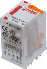 R4N-2014-23-5024-WT, Реле: электромагнитное, 4PDT, Uобмотки: 24ВAC, 6A/250ВAC, 6A/24ВDC