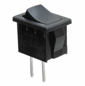 R1966ABLKBLKEP, Rocker Switches SPST OFF-ON