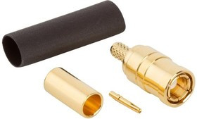 142187, RF Connectors / Coaxial Connectors SMB ST PLUG RG316-50 OHM DBL BRAID GLD 3