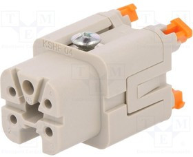 CKSHF 04, Разъем: HDC, "мама", CKSH, PIN: 5, 4+PE, размер 21.21, 10А, 400В