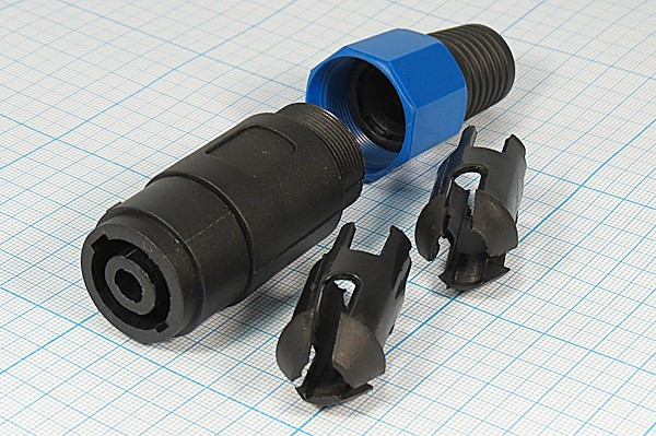 Гнездо микрофонное SPEAKON, 4C, на кабель, CK3597; 618 гн мик SPEAKON\4C\каб\\\CK3597