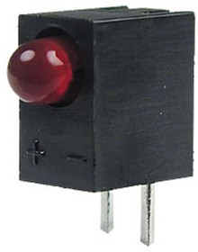 L-934CB/1SRD, Светодиод 3мм с держателем/красный/ 640нм/110-300мкд/60°