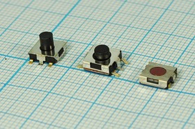Переключатель тактовый 6,2x 6,2x 3,0, h 1,0, NO, SMD, TD-07XB, зазе