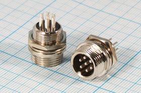 Штекер микрофонный MIC12\7P\пан\ М12\XS12JK-7P-M; №14490 штек мик MIC12\7P\пан\ М12\\XS12JK-7P-M