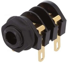 CL11607, Гнездо; Jack 6,35мм; "мама"; mono; с двойным выключателем