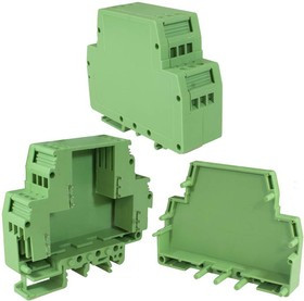 TC-603, Корпус для РЭА на DIN-рейку ТС-603, крепление 35 мм, АБС пластик, зеленый