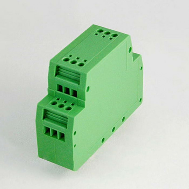 TC-603, Корпус для РЭА на DIN-рейку ТС-603, крепление 35 мм, АБС пластик, зеленый