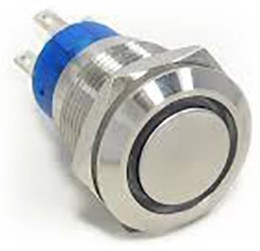 AV1910E312Q04, Pushbutton Switches AV19 SPM 3A MOVE RING LED RED 12V