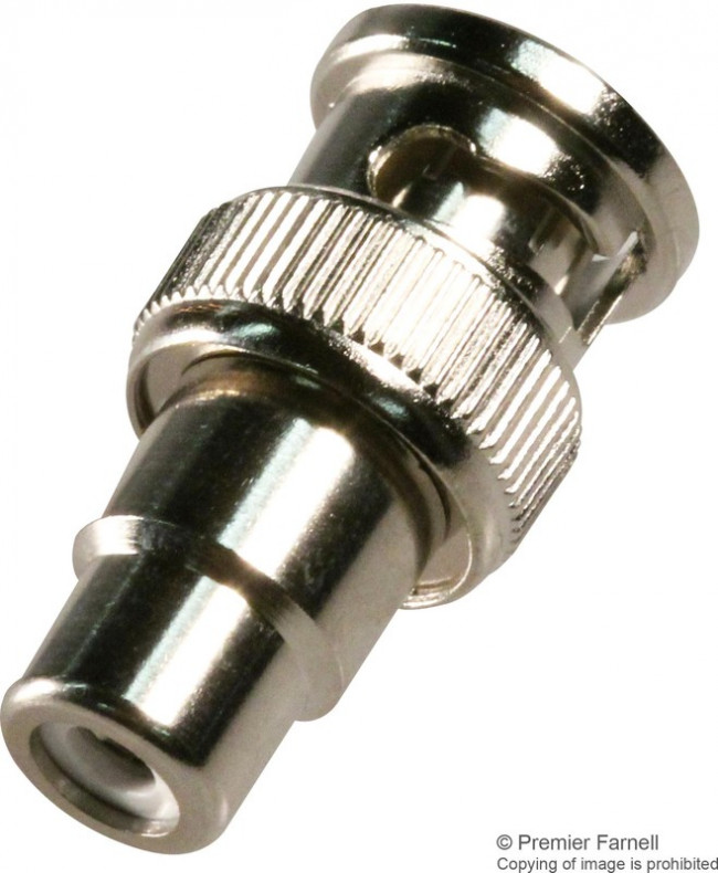 25-7510, RF/COAXIAL ADAPTER, RCA JACK-BNC PLUG, 50 OHM 25-7510, RF/COAXIAL ADAPTER, RCA JACK-BNC PLUG, 50 OHM