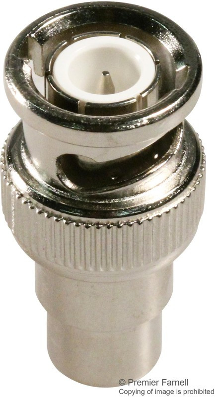 25-7510, RF/COAXIAL ADAPTER, RCA JACK-BNC PLUG, 50 OHM 25-7510, RF/COAXIAL ADAPTER, RCA JACK-BNC PLUG, 50 OHM