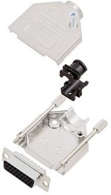 6355-0012-12, DA-26 Socket D-Sub HD Connector Kit, Zinc Backshell