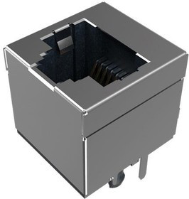 94152-088LF, Modular Jack, Input Output Connectors, Cat 3, Vertical, Through Mount, Shielded Snap Peg, 8 Positions, 1 Port