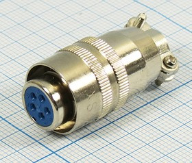 Разъем (быстроразъемный) XS12K5P-F розетка, контакты 5P, диаметр B12, монтаж на кабель, XS12K5P-F