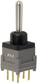 B22AP, Toggle Switches DPDT ON-NONE-ON .394 BAT STRAIGHT PC B22AP, Toggle Switches DPDT ON-NONE-ON .394 BAT STRAIGHT PC