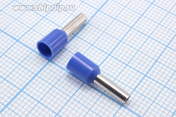 Наконечник кабельный 2,2x 8, 2,5, S 2,5, обжимной, синий, LT025008; №2601 Z клемма нак/каб 2,2x 8\2,5\S 2,5 \обж\син\ LT025008