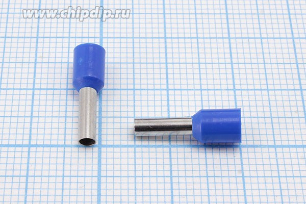 Наконечник кабельный 2,2x 8, 2,5, S 2,5, обжимной, синий, LT025008; №2601 Z клемма нак/каб 2,2x 8\2,5\S 2,5 \обж\син\ LT025008