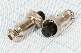 Гнездо микрофонное MIC12\2P\каб\ М12\QGXZ12M-2A; №10389Z гн мик MIC12\2P\каб\ М12\\QGXZ12M-2A