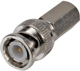 RW1-004A, Разъем РЧ / Коаксиальный, BNC Коаксиальный, Прямой Штекер, Поворотный, 50 Ом, RG58/U
