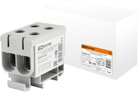 Клемма вводная силовая КВС 4 ввода 6-50 кв.мм. серая TDM