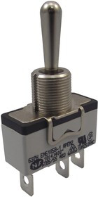 637H/2, Рычажный переключатель, (Вкл.)-Выкл.-(Вкл.), SPDT, Без Подсветки, Серия 600H, Панель, 10 А