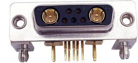685M7W2203L461, D-Sub Mixed Contact Connectors RA 7W2 D-Sub Female 50 OHM