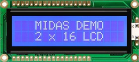 MC21605G6W-BNMLW3.3-V2, MC21605G6W-BNMLW3.3-V2 LCD LCD Display, 2 Rows by 16 Characters