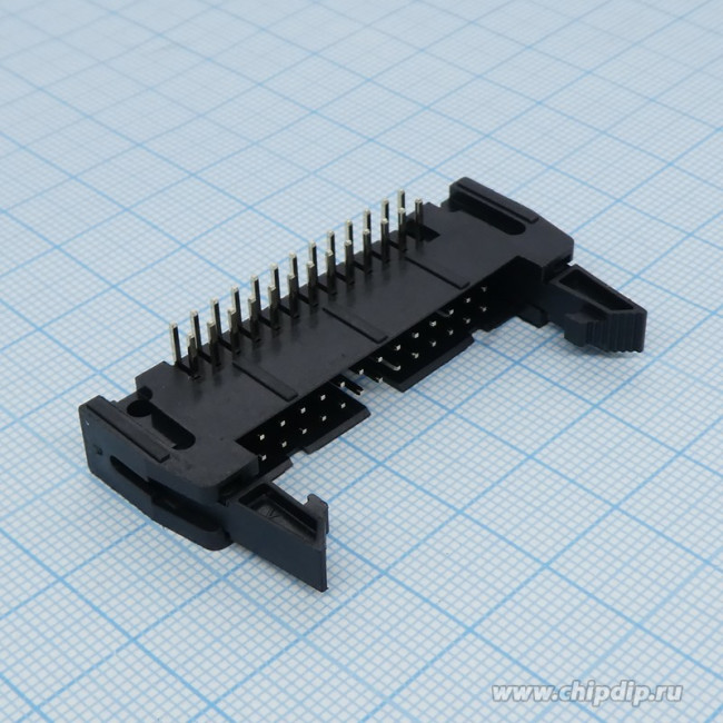 SCM-26R (DS1011-26R) (IDCC-26MR), Вилка на плату угловая с защелкой 26pin