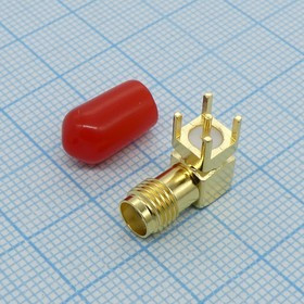 KLS1-SMA-KWE-3, (SMA-JR), Разъем SMA для монтажа на печатной плате с штекером углового типа