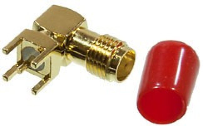 KLS1-SMA-KWE-3, (SMA-JR), Разъем SMA для монтажа на печатной плате с штекером углового типа