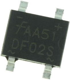 DF02S, Однофазный выпрямительный мост, Urmax 200В, If 1,5А, Ifsm 50А