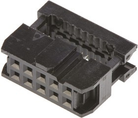 T812110A100CEU, 10-Way IDC Connector Socket for Cable Mount, 2-Row