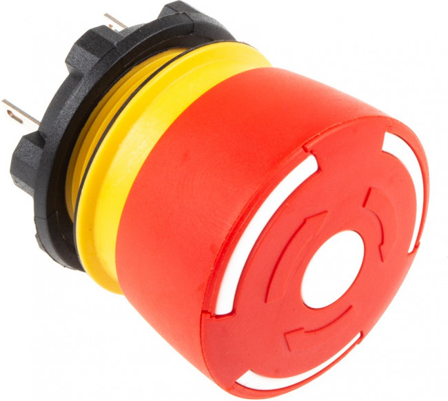 84-5040.0020, Emergency Stop Switch 2NC Round Button Plug