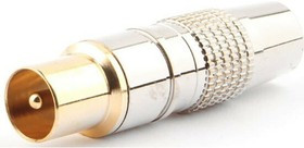 Разьем Cablexpert TVPL-05, TV (папа) позолоченный, латунь OD8.5, блистер