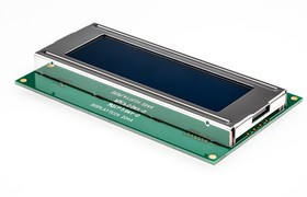 204A-CC-BC-3LP, 204A-CC-BC-3LP Alphanumeric LCD Display, White on Blue, 4 Rows by 20 Characters, Transflective