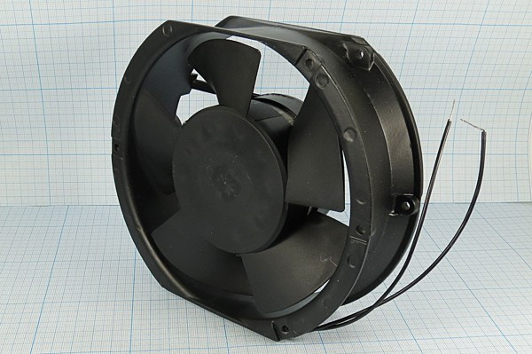 Вентилятор 172x150x51, напряжение 220В, ток 0,23А, мощность 35Вт, выводы 2L, подшипник скольжения, RQA172x150x50HSL