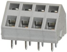 TBL007A-500-04GY, Fixed Terminal Blocks Terminal block, screwless, 5.00, 45, 4, Gray