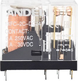 Реле JQX-14FC-2C 24V AC (ANDELI)