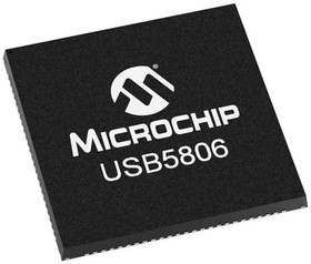 USB5806C/KD, USB Interface IC USB3.2 Gen 1 / 5 Gbps, 6 port Smart Hub/ Feature Controller, USB C Mux, USB Type A port for Upstream