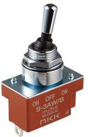 S3AWB, TOGGLE SWITCH, SPDT, 20A, 30VDC, PANEL