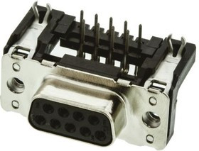 09661526612, Разъем D-Sub; PIN: 9; гнездо; "мама"; угловой 90°; THT; UNC4-40