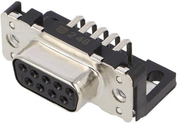 09661526612, Разъем D-Sub; PIN: 9; гнездо; "мама"; угловой 90°; THT; UNC4-40