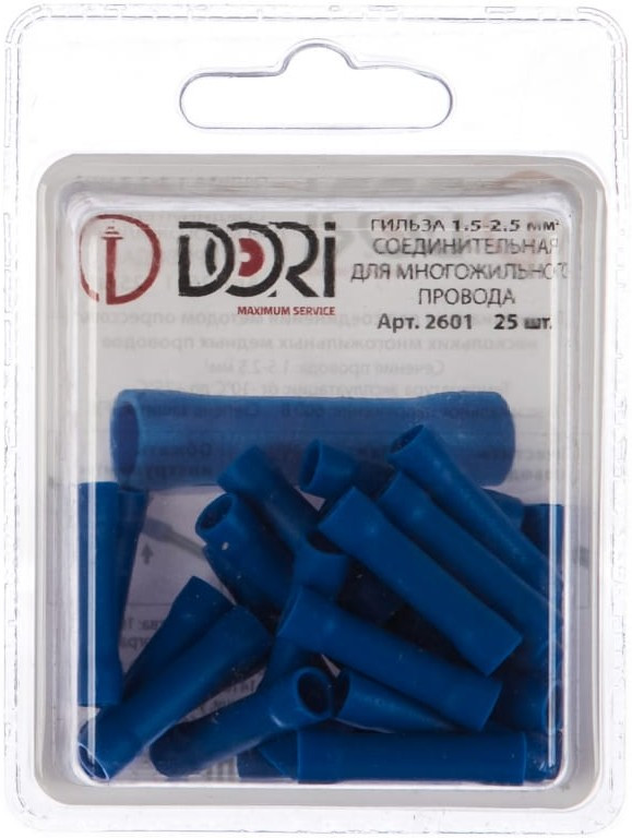 Наконечник соединительный изолированный 1,5 - 2,5 мм2 25 шт. 2601 Наконечник соединительный изолированный 1,5 - 2,5 мм2 25 шт. 2601