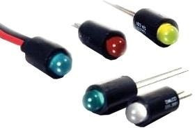 559-2301-001F, LED Panel Mount Indicator Uni-Color Yellow 585nm 29mcd 2-Pin