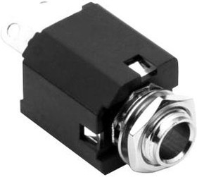 ACJS-MVS-3, Телефонный аудио разъем, 6.35mm, 3 контакт(-ов), Гнездо, Монтаж в Панель