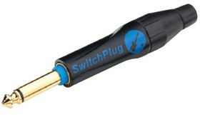 TM1PB-AU, Телефонный аудио разъем, моно, 2 контакт(-ов), Штекер, 6.35 мм, Монтаж на Кабель