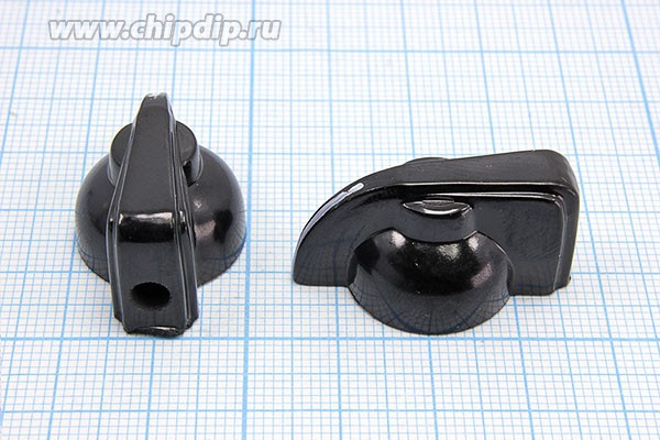 Ручка-клюв, диаметр регулятора d6,0мм, пластик, черный, QKZ7-1; №706 Z ручка "V"d6,0\34x23x16\ пл\чер\\QKZ7-1\