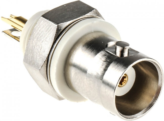 B6651B1-NNYL3G-50, Разъем РЧ / Коаксиальный, BNC Коаксиальный, Прямое Гнездо с Гайкой, 50 Ом, Фосфористая Бронза B6651B1-NNYL3G-50, Разъем РЧ / Коаксиальный, BNC Коаксиальный, Прямое Гнездо с Гайкой, 50 Ом, Фосфористая Бронза