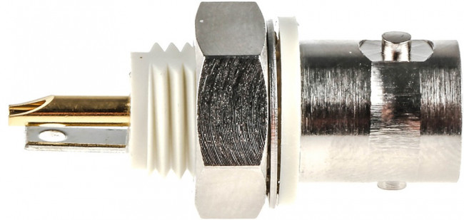 B6651B1-NNYL3G-50, Разъем РЧ / Коаксиальный, BNC Коаксиальный, Прямое Гнездо с Гайкой, 50 Ом, Фосфористая Бронза B6651B1-NNYL3G-50, Разъем РЧ / Коаксиальный, BNC Коаксиальный, Прямое Гнездо с Гайкой, 50 Ом, Фосфористая Бронза