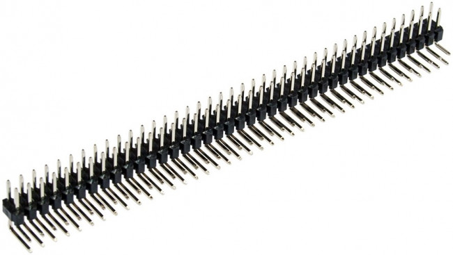 PLD2-80R, (KLS1-207B-2-80-R), Вилка штыревая угл. 2.00мм 2x40