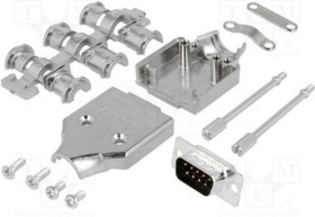 MHDM9-DB9P-K, Разъем D-Sub; PIN: 9; вилка; "папа"; прямой; пайка